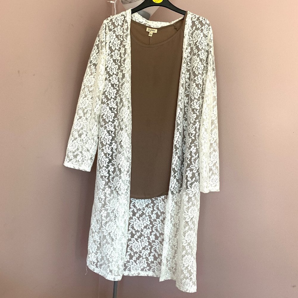 White lace cardigan